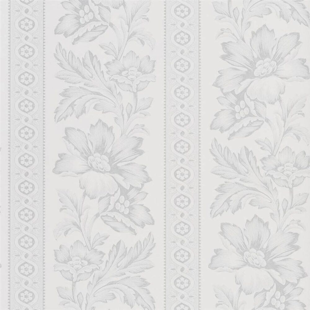 Gwinnet Toile Wallpaper - Light Grey by black-grey botanical wallpaper from ralph lauren