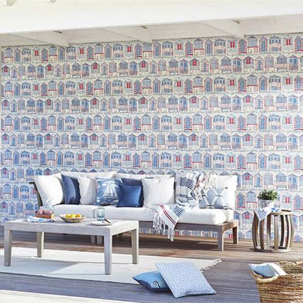Beach Huts Wallpaper - Nautical by Beach Huts Wallpaper - Nautical from