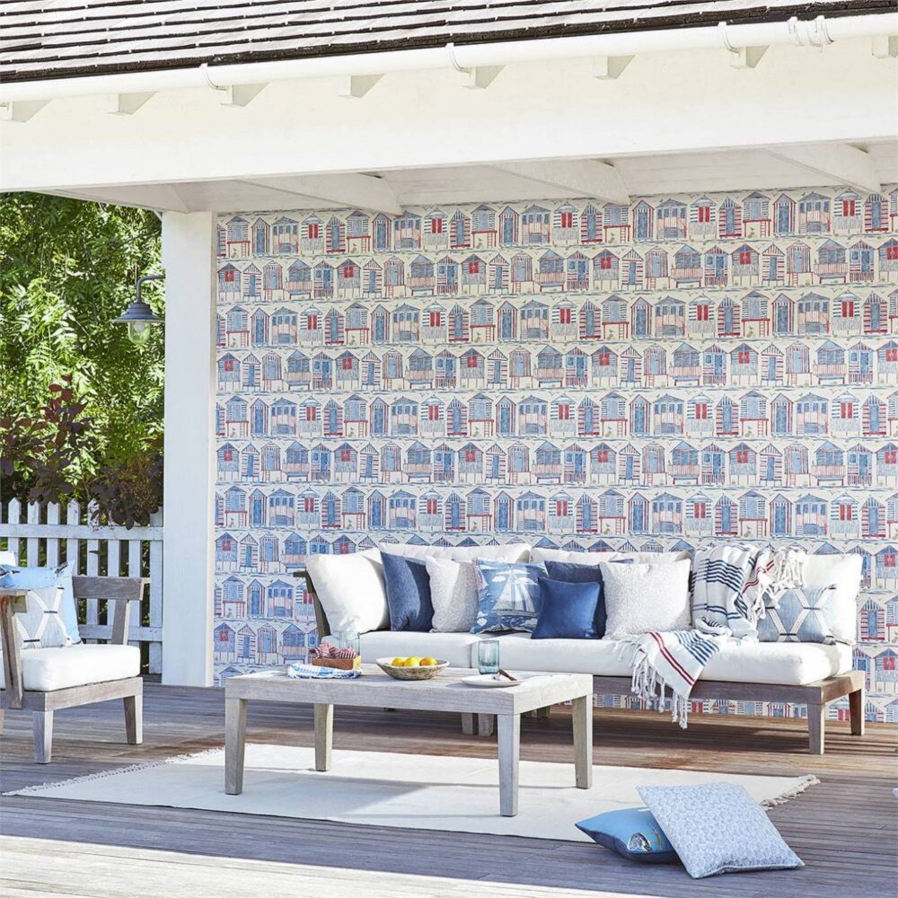 Beach Huts Wallpaper - Nautical by Beach Huts Wallpaper - Nautical from