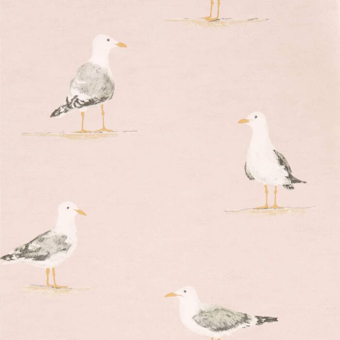 Shore Birds Wallpaper - Blush fabric swatch DCOA216562