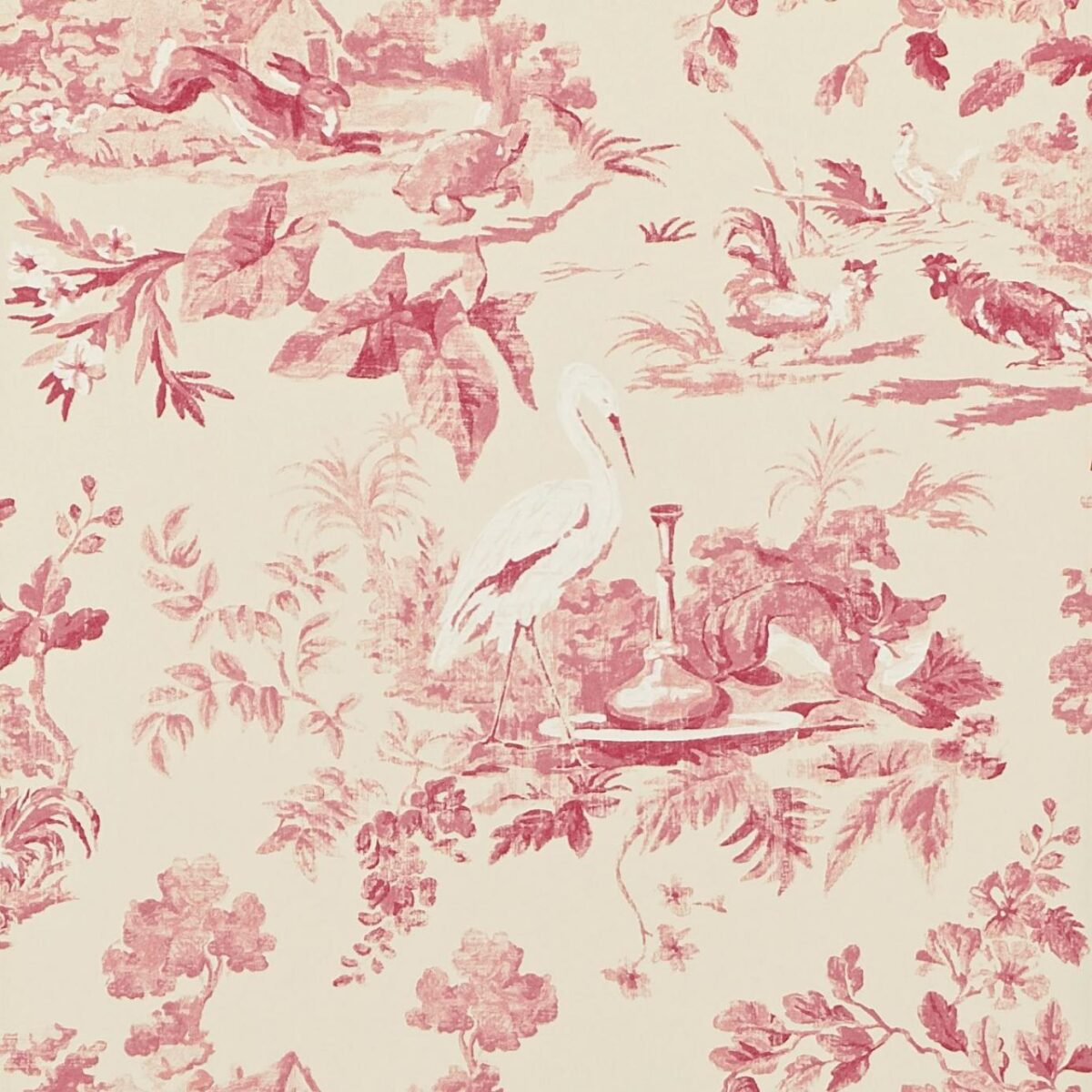 Aesop's Fables Wallpaper - Pink from