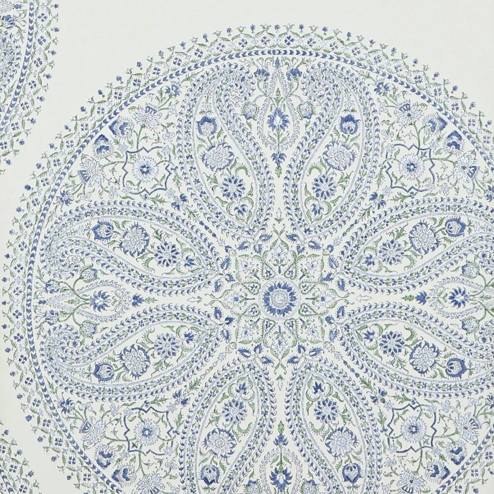 Paisley Circles Wallpaper - Blue by Paisley Circles Wallpaper - Blue from