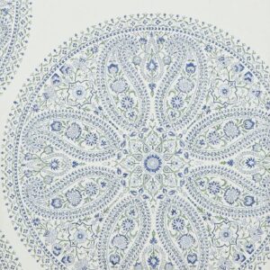 Paisley Circles Wallpaper - Blue