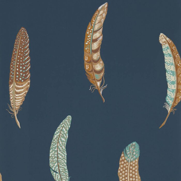 Lismore Wallpaper - Indigo fabric swatch DYSI216604