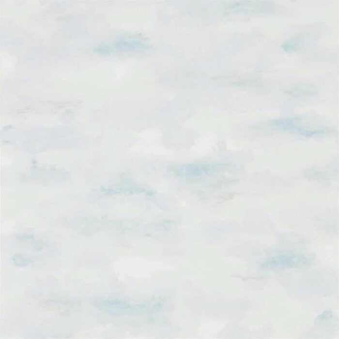 Bamburgh Sky Wallpaper - Mist Blue fabric swatch DEBB216516