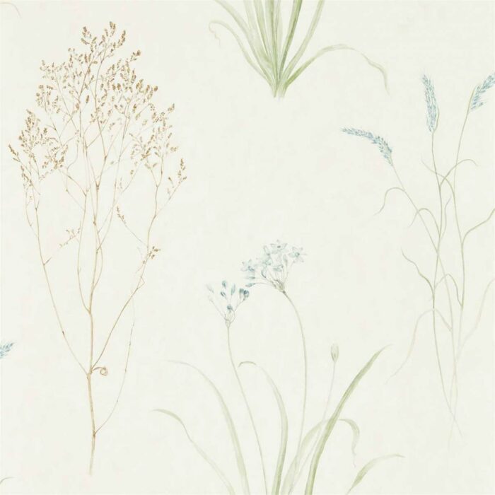 Farne Grasses Wallpaper - Cream / Sage swatch