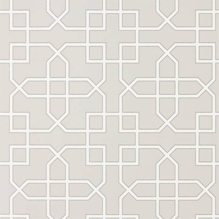 Hampton Trellis Wallpaper - Grey fabric swatch DGLW216661