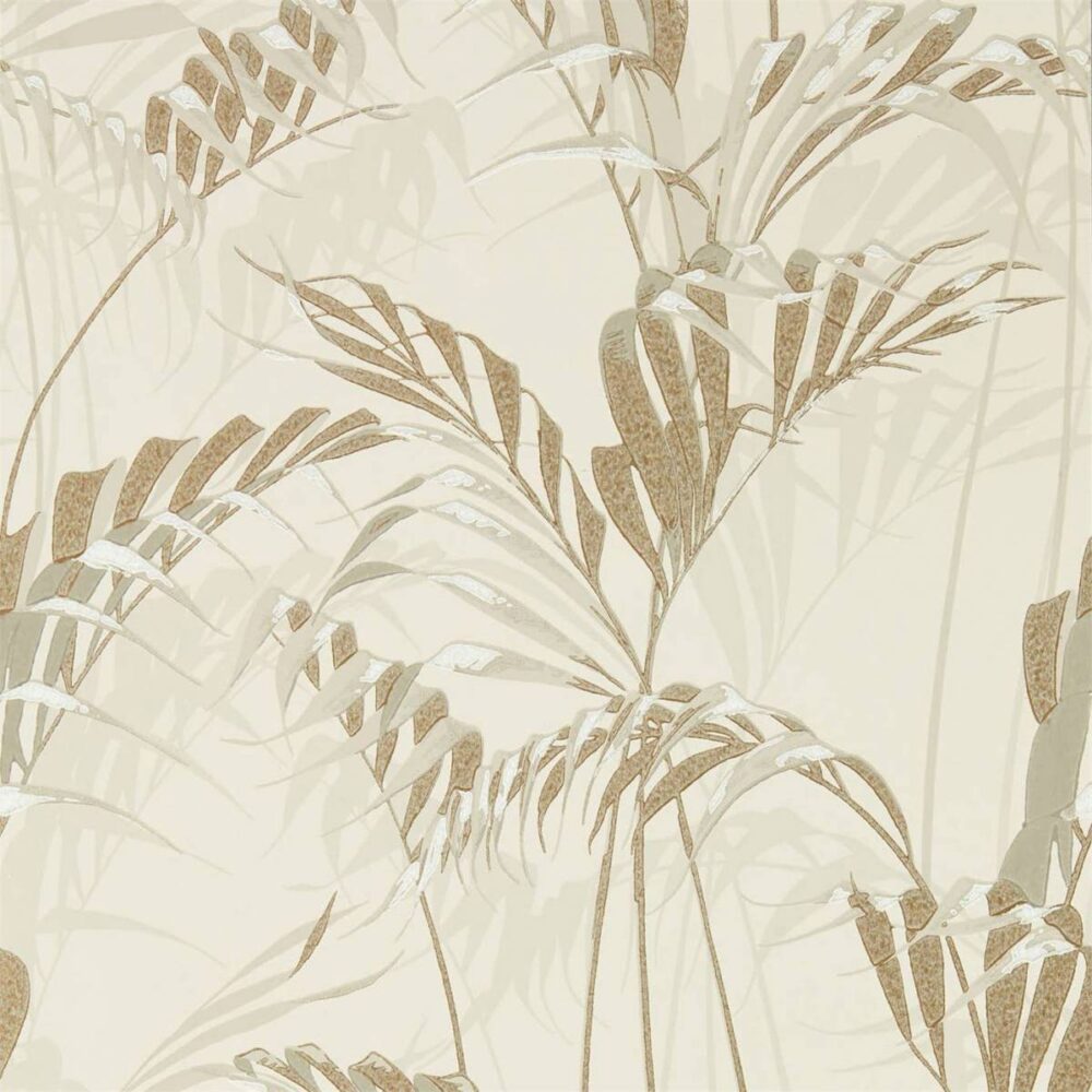 Palm House Wallpaper - Linen / Gilver from