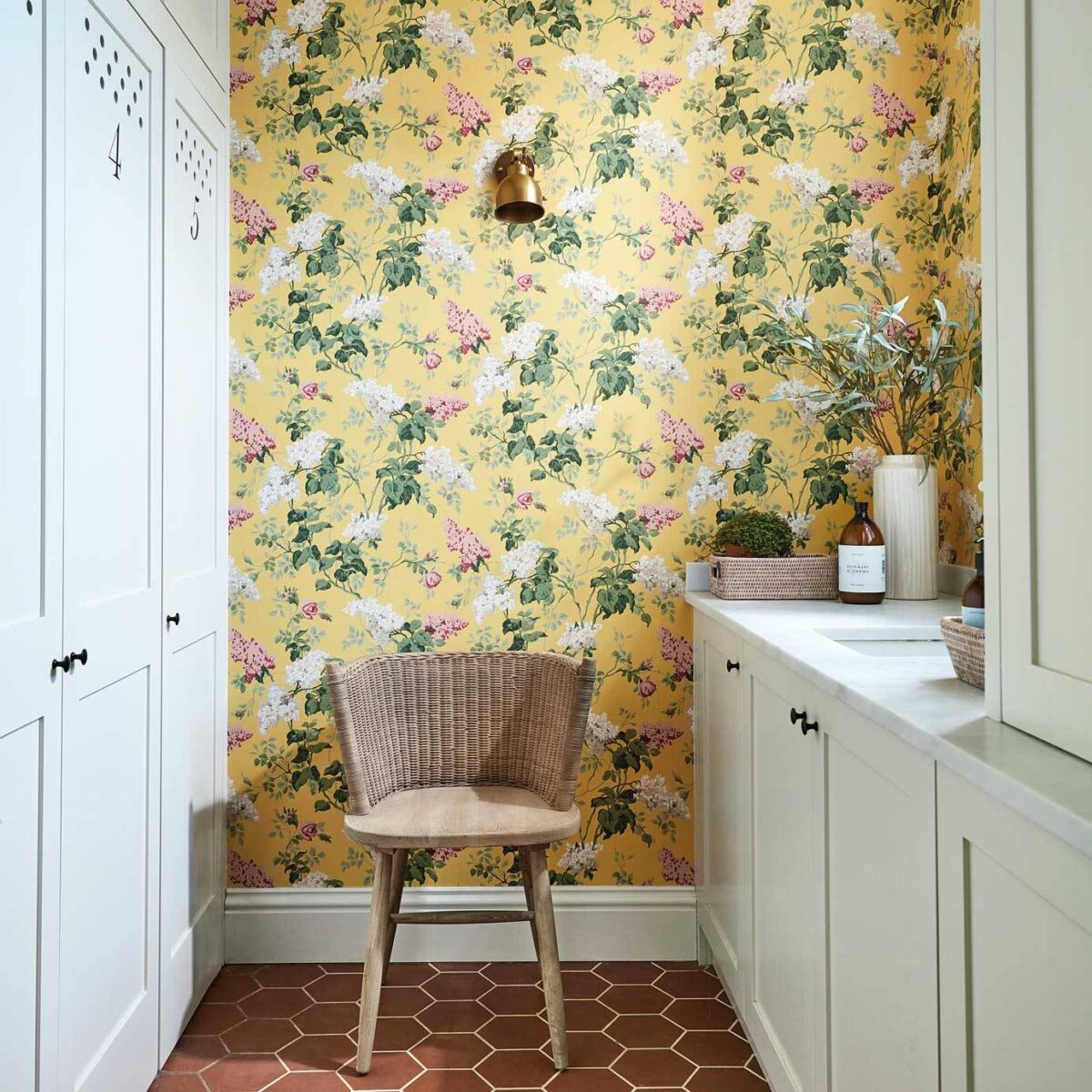Olivia Wallpaper - Botanical Green / Orange by Olivia Wallpaper - Botanical Green / Orange from