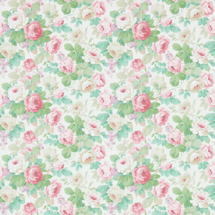Chelsea Wallpaper - Pink / Celadon swatch