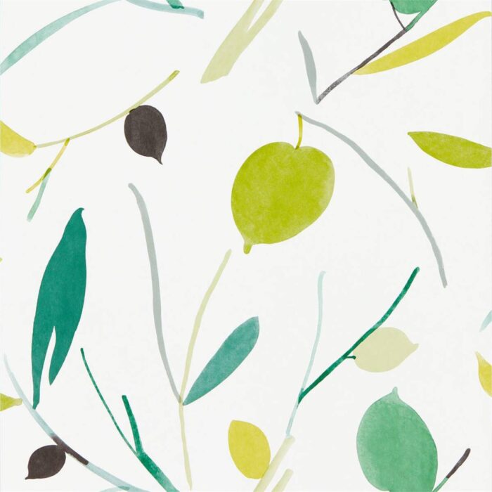 Oxalis Wallpaper - Kiwi / Juniper | NZAW111994 swatch