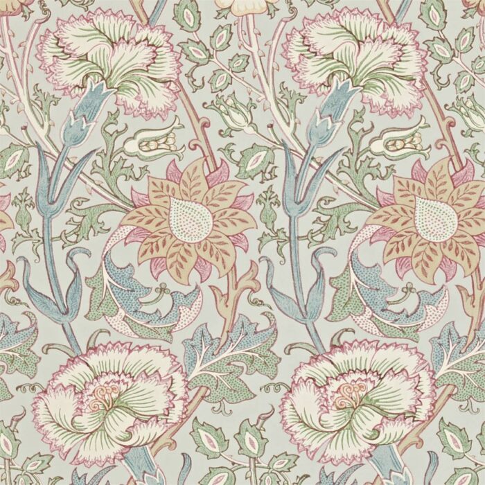 Pink & Rose Wallpaper - Eggshell / Rose swatch