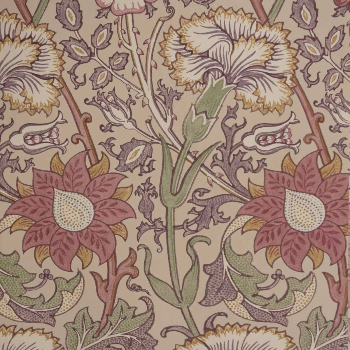 green botanical wallpaper from william morris & co