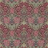 red botanical wallpaper from william morris & co