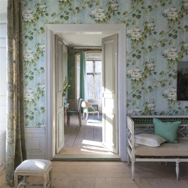 Floreale Wide Wallpaper - Celadon by Floreale Wide Wallpaper - Celadon from