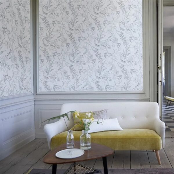 Sibylla Garden Wallpaper - Black / White by Sibylla Garden Wallpaper - Black / White from