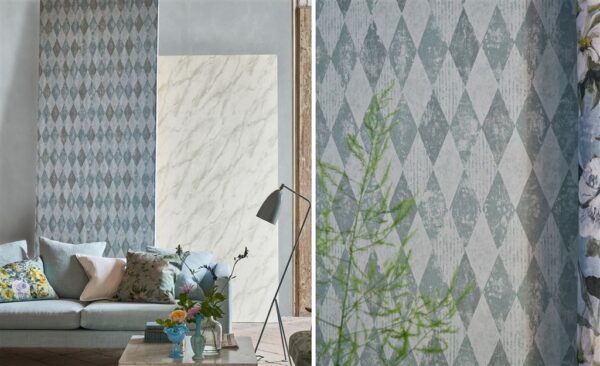 Arlecchino Wallpaper - Eau de Nil by Arlecchino Wallpaper - Eau de Nil from