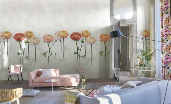 Tourangelle Scene 1 Wallpaper - Peony by Tourangelle Scene 1 Wallpaper - Peony from