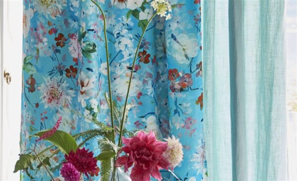 Avelli Fabric - Turquoise by Avelli Fabric - Turquoise from