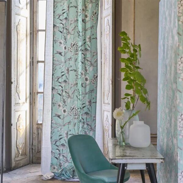 Emilie Fabric - Aqua by Emilie Fabric - Aqua from