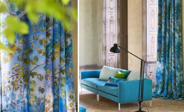 Giardino Segreto Fabric - Cornflower by Giardino Segreto Fabric - Cornflower from