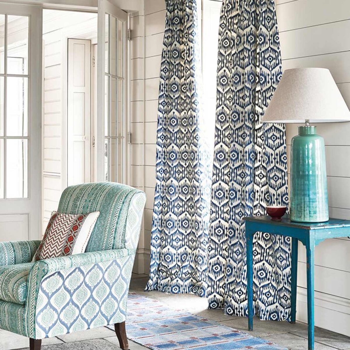 Avani Fabric - Aqua / Blue by Avani Fabric - Aqua / Blue from