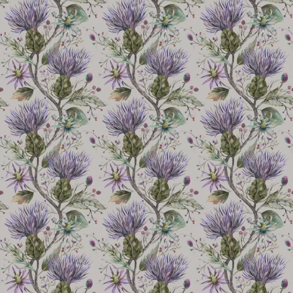 Varys Wallpaper - Violet by purple botanical wallpaper from voyage maison