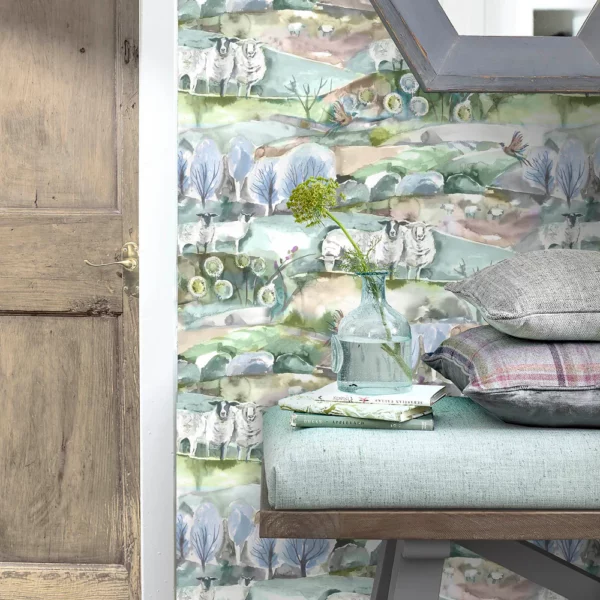 Buttermere Wallpaper - Sage by Buttermere Wallpaper - Sage from