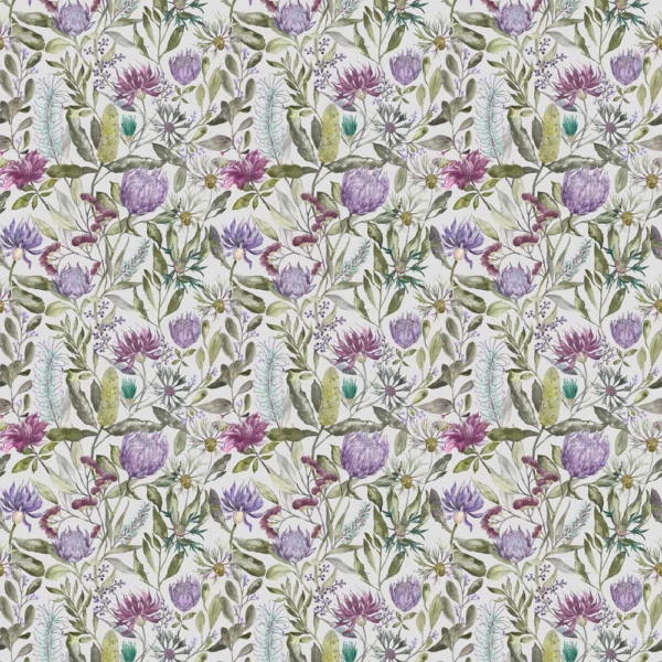 Fortazela Wallpaper - Violet by purple botanical wallpaper from voyage maison