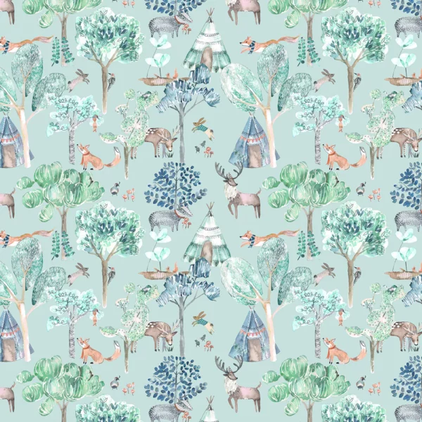 blue animal wallpaper from voyage maison