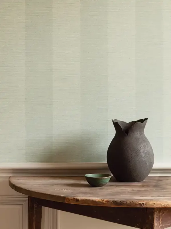 Appledore Stripe Wallpaper - Old Blue by Appledore Stripe Wallpaper - Old Blue from