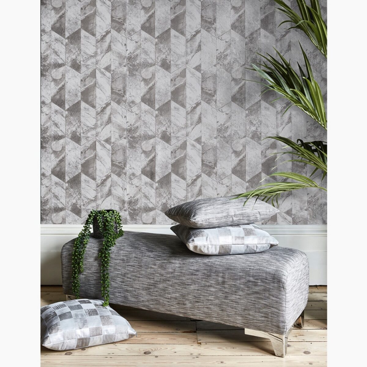 Chisel Wallpaper - Pewter by Chisel Wallpaper - Pewter from