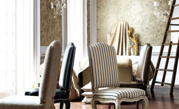 Marrifield Stripe Wallpaper - Navy by Marrifield Stripe Wallpaper - Navy from