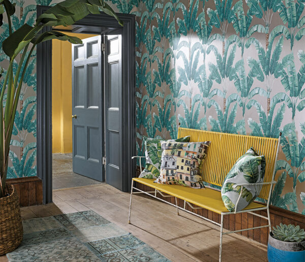 Palmaria Wallpaper - Gilver / Mint from