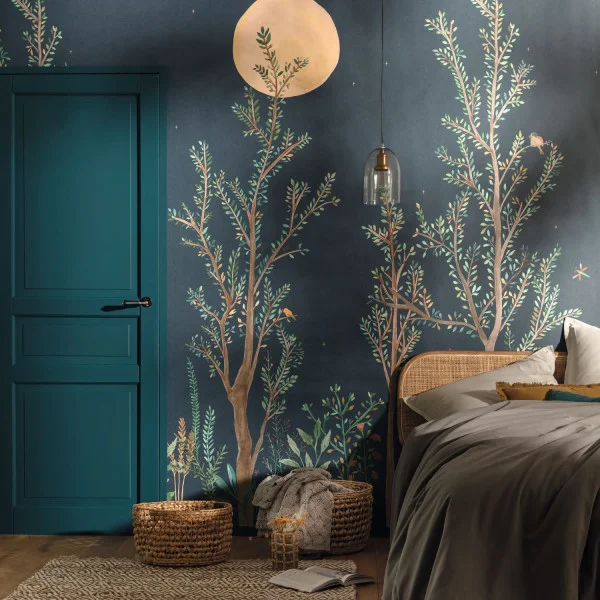 Midnight Walk Wallpanel - Bleu Nuit by Midnight Walk Wallpanel - Bleu Nuit from