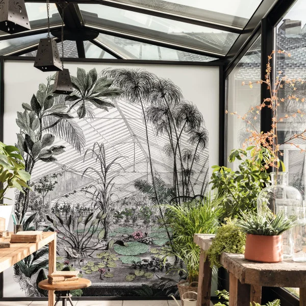 Jardin D'hiver Wallpanel - Noir Et Blanc by Jardin D'hiver Wallpanel - Noir Et Blanc from