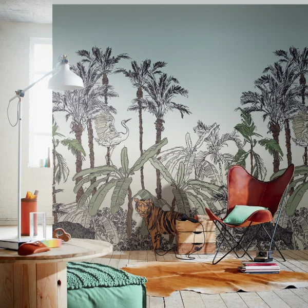 La Jungle Enchantee Wallpanel - Bleu by La Jungle Enchantee Wallpanel - Bleu from