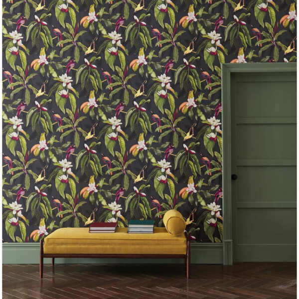 Michelia Wallpaper - Charcoal by Michelia Wallpaper - Charcoal from