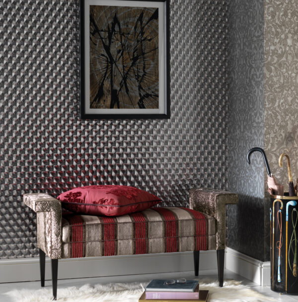 Rombico Wallpaper - Silver Holographic by Rombico Wallpaper - Silver Holographic from