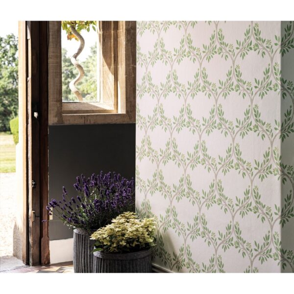 Arber Wallpaper - Sage / Lilac by Arber Wallpaper - Sage / Lilac from