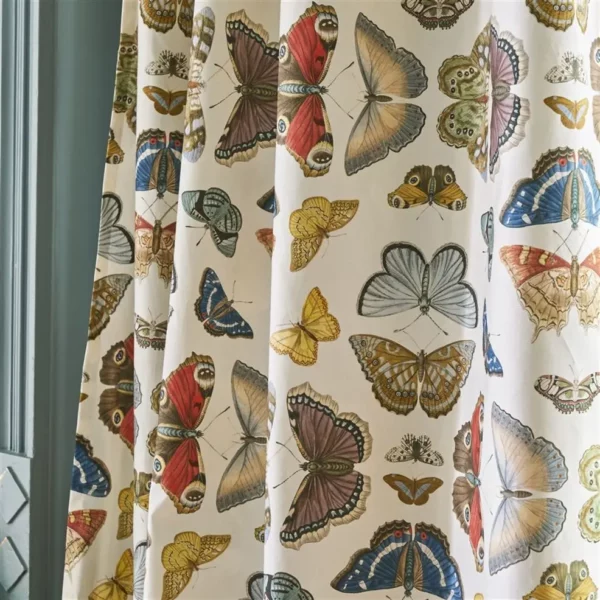 Mirrored Butterflies Fabric - Parchment by Mirrored Butterflies Fabric - Parchment from
