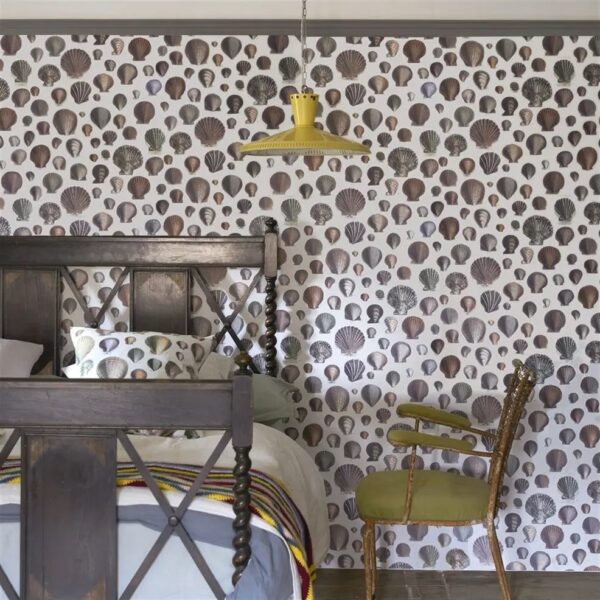 Captain Thomas Browns Shell Wallpaper - Sepia by Captain Thomas Browns Shell Wallpaper - Sepia from