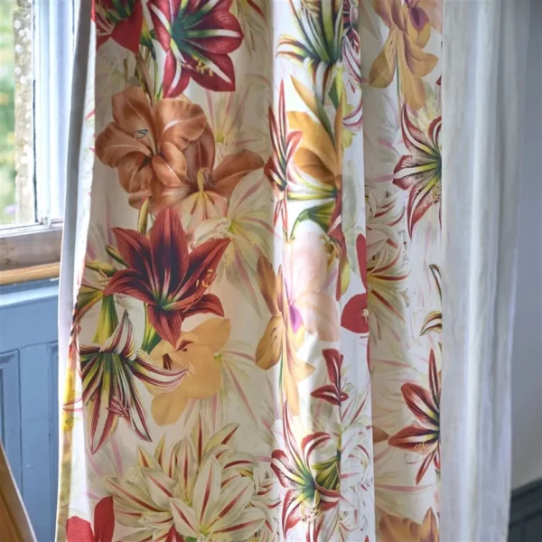 Amaryllis Fabric - Carmine from