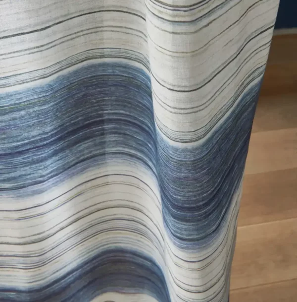 Kozo Stripe Fabric - Natural by Kozo Stripe Fabric - Natural from