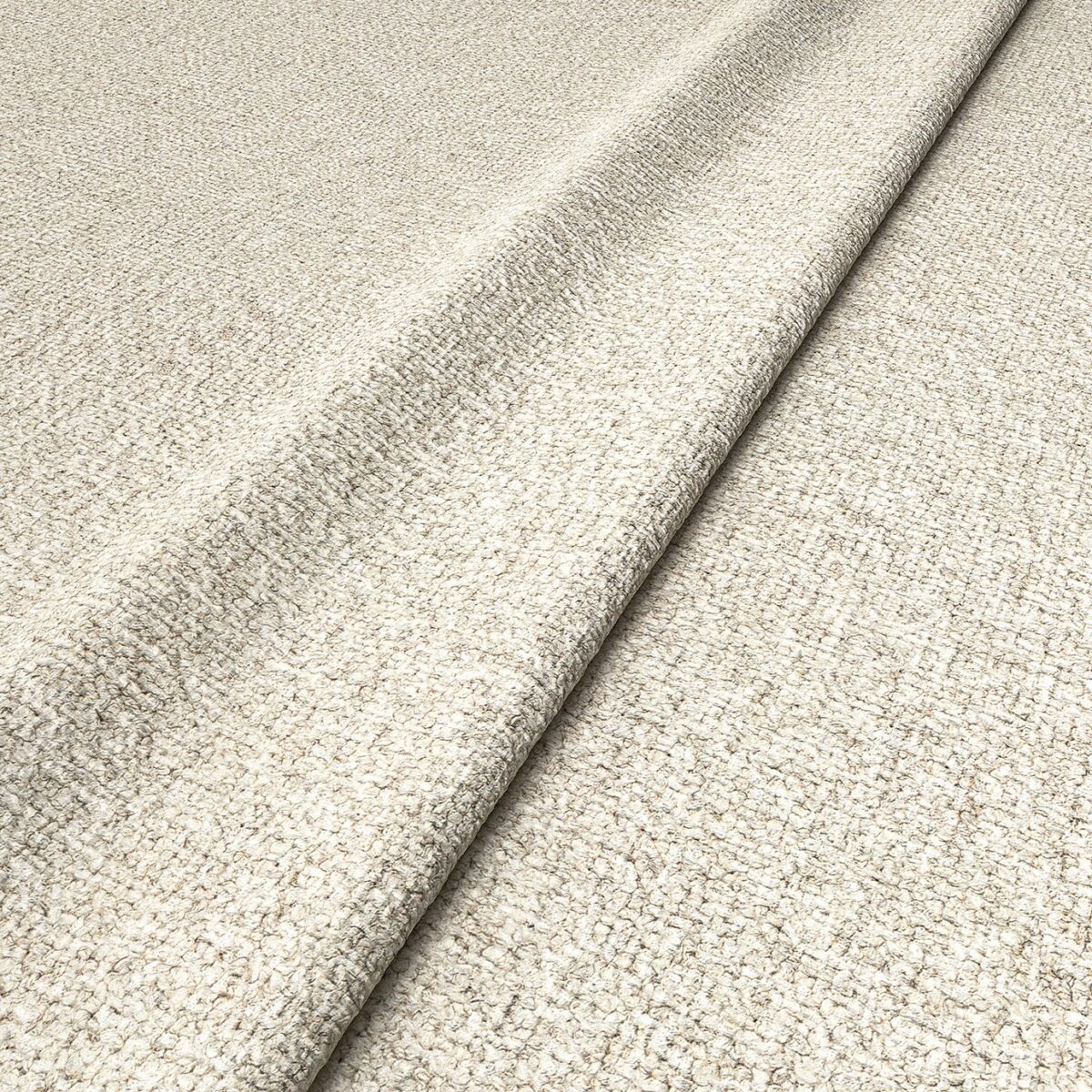 Sienna Fabric - Almond by white plain woven fabric from Linwood Fabrics