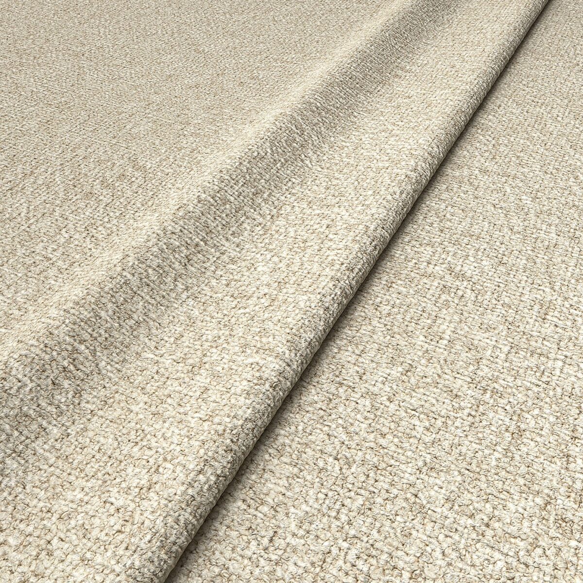 Sienna Fabric - Buttermilk by white plain woven fabric from Linwood Fabrics