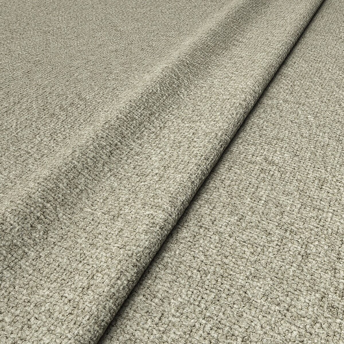 Sienna Fabric - Hemp by black-grey plain woven fabric from Linwood Fabrics