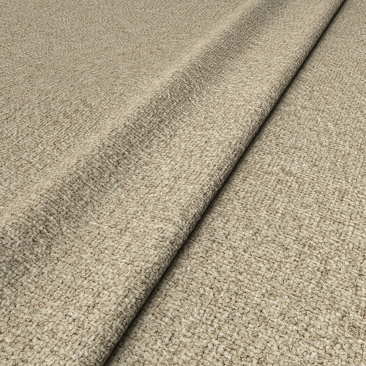 Sienna Fabric - Fawn by neutral plain woven fabric from Linwood Fabrics