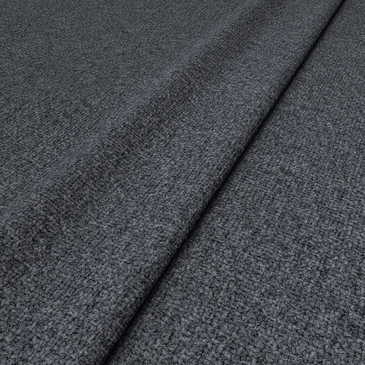 Sienna Fabric - Ink by black-grey plain woven fabric from Linwood Fabrics
