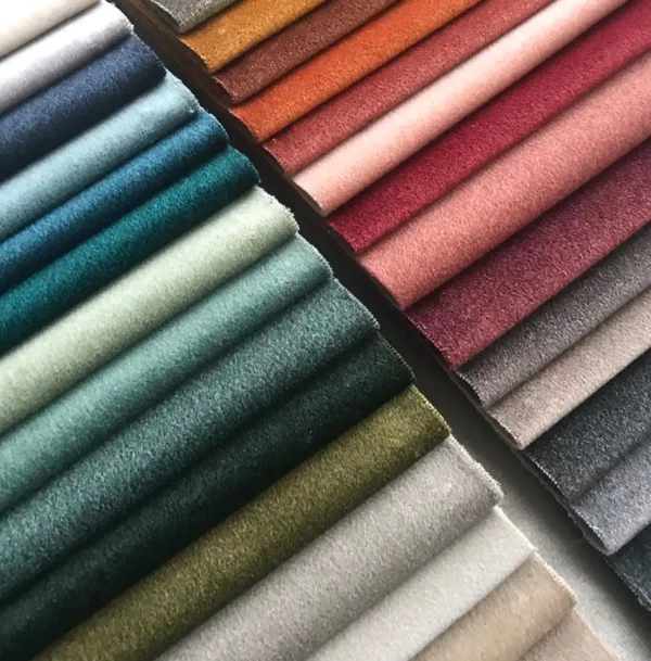 Velour Fabric - Ecru by Velour Fabric - Ecru from